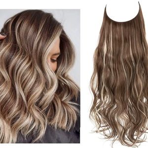 22 inch fish line band halo hair extension